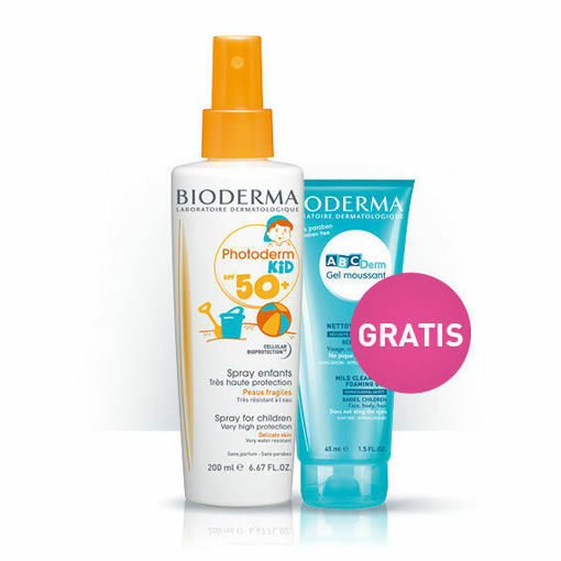 Photoderm KID Spray SPF 50+ & GRATIS ABCDerm Gel Moussant