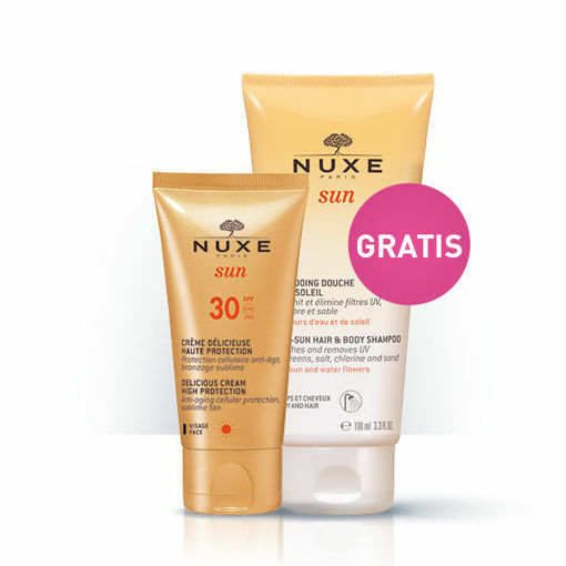 Sun Crème Délicieuse Visage SPF 30 & GRATIS Sun Shampooing Douche Après-soleil