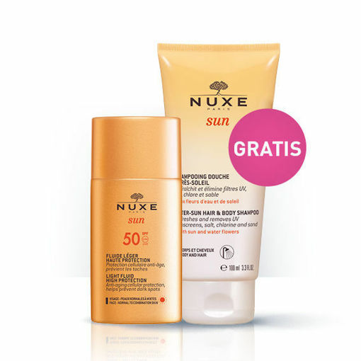 Sun Light fluid SPF 50 & GRATIS Sun Shampooing Douche Après-solei