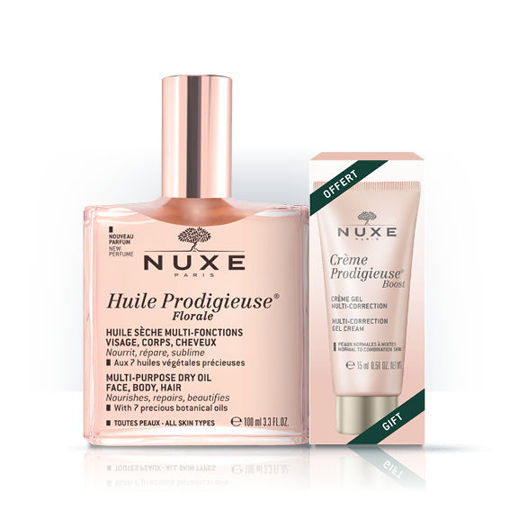 Huile Prodigieuse® Florale + GRATIS Crème Prodigieuse® Boost Crème gel multi-correction, 15ml