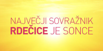 Največji sovražnik rdečice je sonce