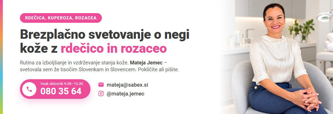 Brezplačno svetovanje o negi kože z rdečico, kuperozo in rozaceo – Mateja Jemec, 080 35 64